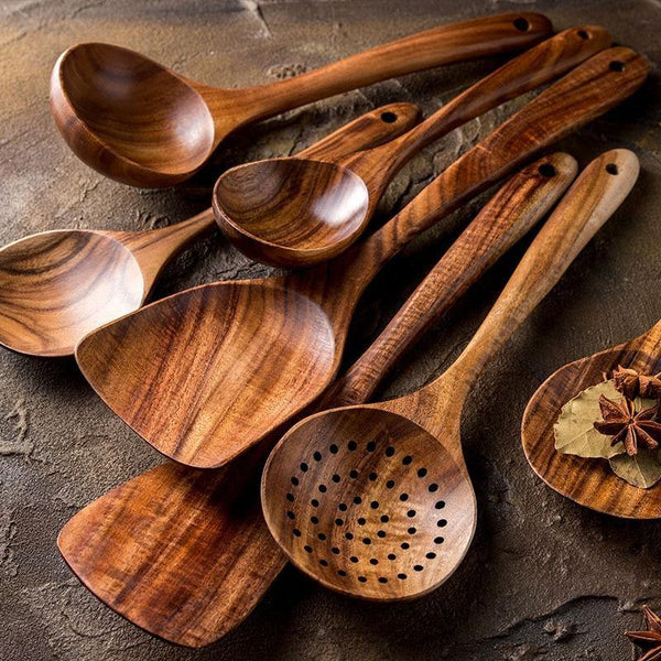 SKOVEN™ Natural wooden utensils - 4Cookers
